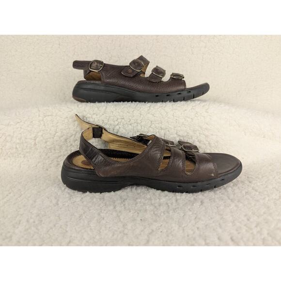 Clarks Unstructured Mocha Brown Casual Slide Shoes Sandals Women's 7.5 W - Picture 2 of 10